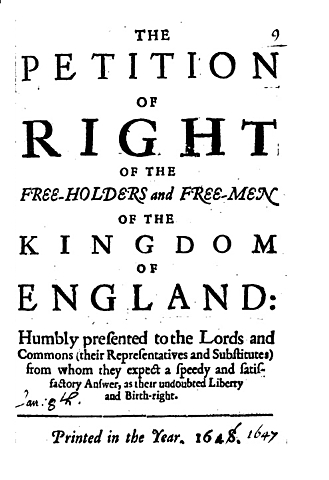 The Peition of Right