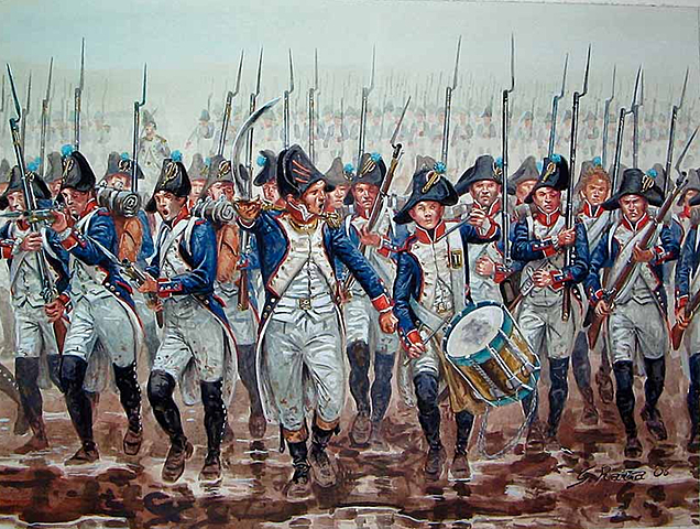 Tropas francesas vencedoras.