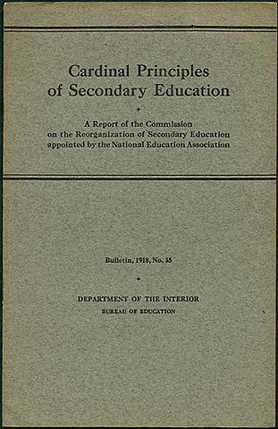 The Cardinals Principles Report of 1918