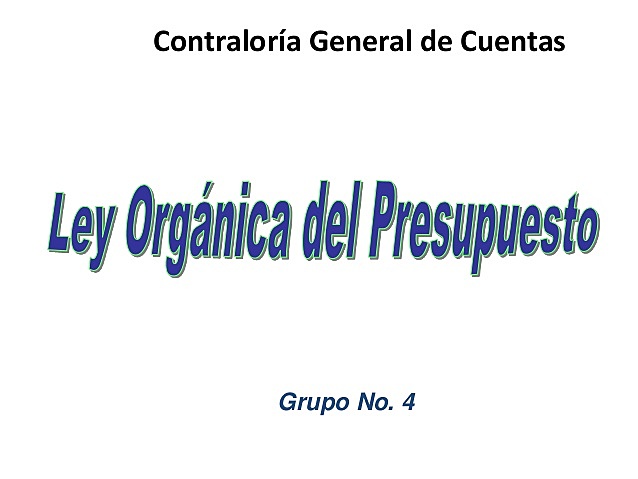 Ley Orgánica de Presupuesto