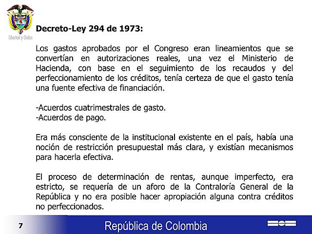 Decreto ley 294 de 1973