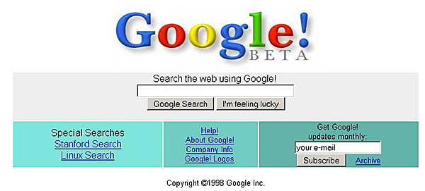 SE CREA EL PRIMER MOTOR DE BÚSQUEDA GOOGLE