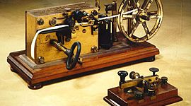 Timeline: 1837 Morse  Primer telégrafo de Morse