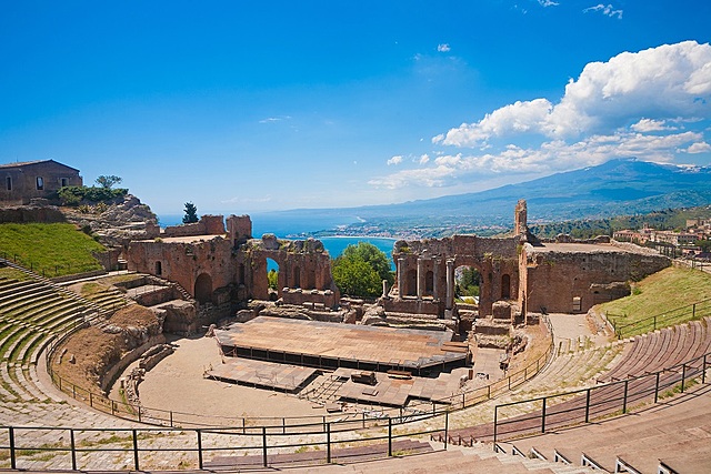Another Greek theater is founded in Sicily by Dionysius of Syracuse