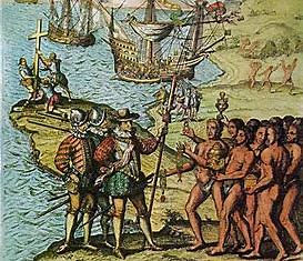 Columbus ontdekt Amerika