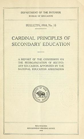 The Cardinal Principles Report of 1918