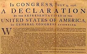 Declaarción de Independencia de lso Estados Uidos