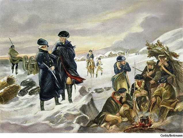 Continental Army wintering at Valley Forge