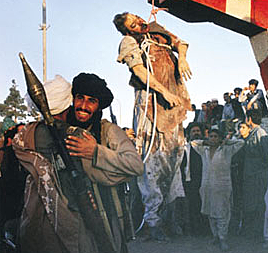 The Taliban publicly executes Najibullah.
