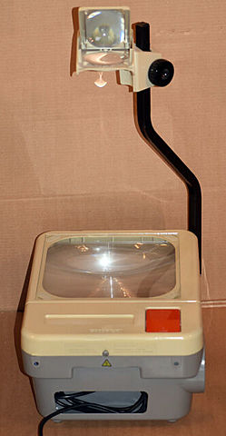 Overhead projectors started to be used in schools
