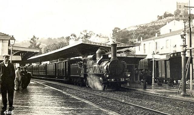 Arrivée du chemin de fer à NIce