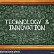 Technology and innovation hand drawn on green chalkboard fy23e6