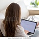 Woman using laptop