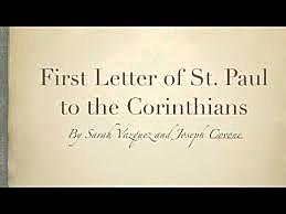 St Paul's letter to the Corinthians