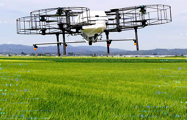 Drones de alta tecnología en ayuda de agricultores