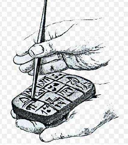 the starting  of writing