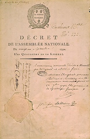 Decret de l'assemblea nacional