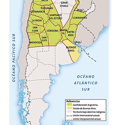 Timeline: Argentina sucesos (1852-1862)