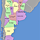 Mapa de argentina politico provincias division politica