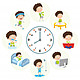 Vector illustration kids daily routine activities 29937 2532