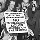 Prohibition sign surrounded by drunkards featured