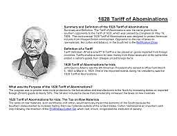 Tariff of Abominations