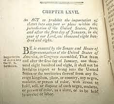 Act Prohibiting Importation of Slaves