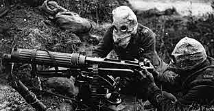 trench warfare poison gas and machine guns (1914)