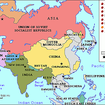 Timeline: Azië na 1945
