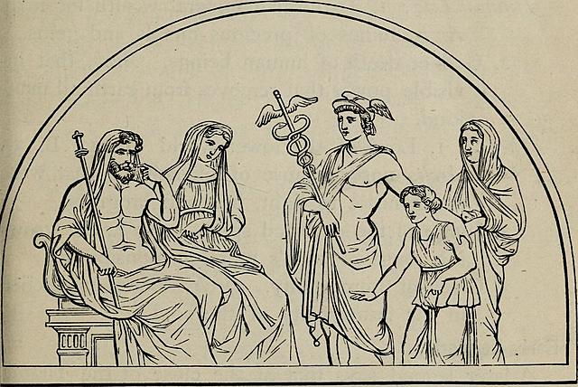 Grandmother reads me the Greek myths.