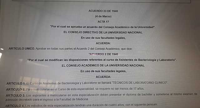 1940, CONCEJO DE FACULTAD DE MEDICINA.