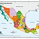 Mapa de mexico a color con nombres