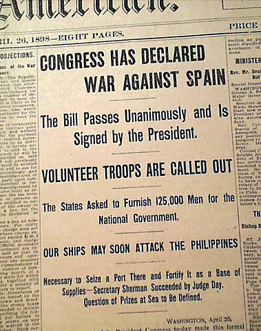 Congress Declares War on Spain