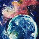 Outer space watercolor 1
