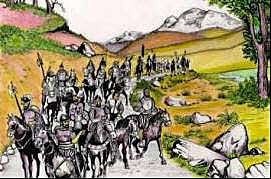 Marcha hacia la capital del Imperio (Cusco)