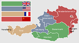 Opdeling van Oostenrijk in vier zones