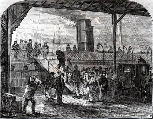 Crossing of Atlantic Ocean by Steamship