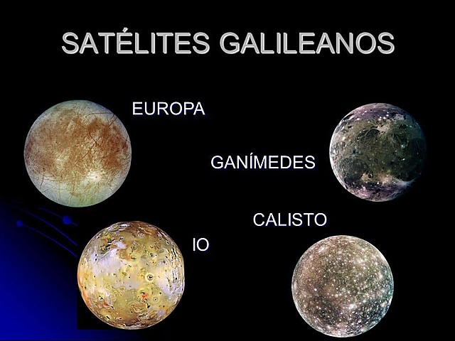 Galileo descubre cuatro satélites de Júpiter