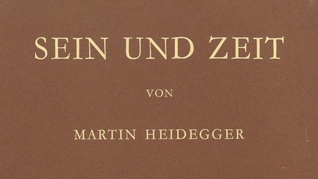 Martin Heidegger publica Ser y Tiempo