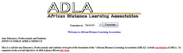 Africa -African Association for Distance Education