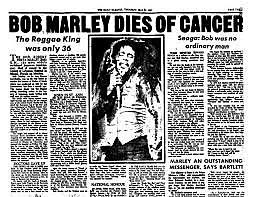 Bob Marley Died at Age 36