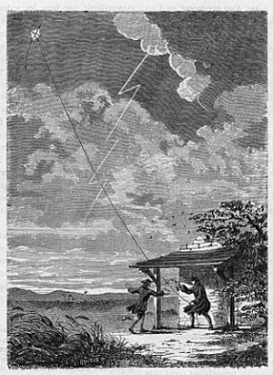 Kite experiment and lightning rod