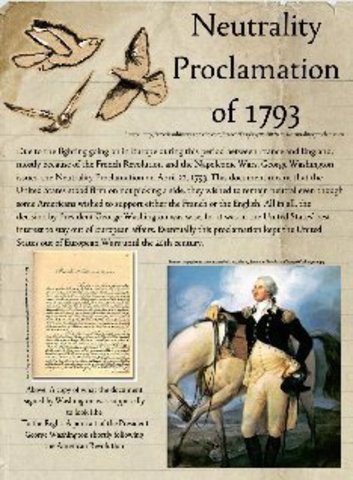 Washington issues Proclamation of Neutrality