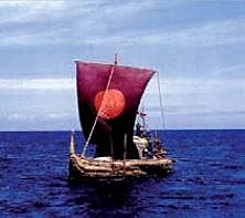 Embarcación de totora para Expediciones Ra I