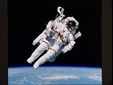 First person to do a spacewalk without a spacecraft.