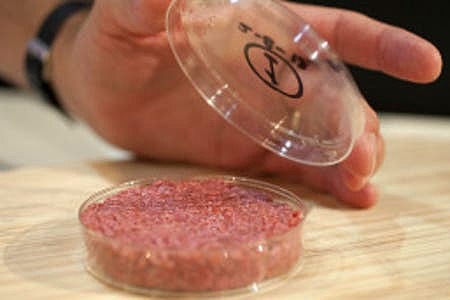 Primera hamburguesa de carne sintética