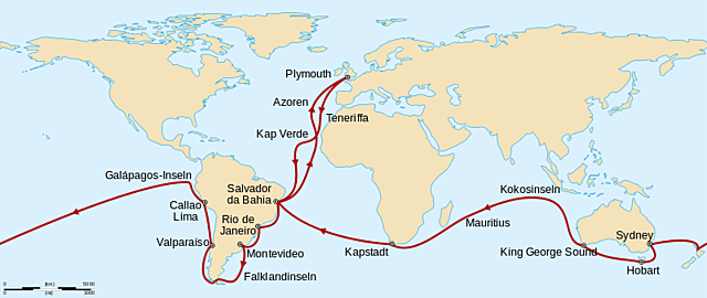 The Voyage of the Beagle (27 Dec 1831 - 02 Oct 1836)