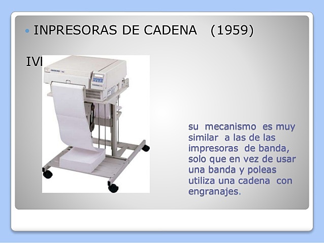 Impresoras de Cadena