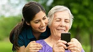 Uso del primer celurar de mi abuelita