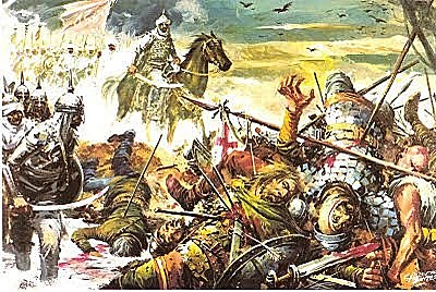 Tratado de Tulidién entre Castilla y Aragón.  Establecen los limites zonas de expansión